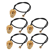 Load image into Gallery viewer, Aexit 5pcs RF1.13 Distribution electrical IPEX 1.0 to SMA Male Connector Antenna WiFi Pigtail Cable 15cm Long

