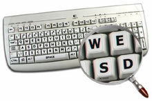 Load image into Gallery viewer, English US Large Lettering (Upper CASE) Labels for Keyboard White Background for Desktop, Laptop and Notebook

