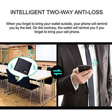Load image into Gallery viewer, Smart LB Smart Anti-Lost Wallet with Alarm, Bluetooth, Position Record (via Phone GPS), Bifold Cowhide Leather Purse (Black,Horizontal)
