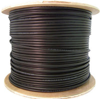 1000 feet CAT6 23AWG 4PR Direct Burial Outdoor Waterproof UV Rated  Ethernet Cable Black