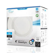 Load image into Gallery viewer, Euri Lighting DLC4-1050e LED 4&quot; Downlight, Retrofit Line, Cool White 5000K, Dimmable 13W (75W Equivalent) 800 lm 95 Degree Beam Angle, 90+ CRI, E26 Adapter, UL &amp; Energy Star Listed, T24 Comp
