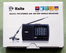 Load image into Gallery viewer, Kaito KA321 Pocket-Size 10-Band AM/FM Shortwave Radio with DSP (Digital Signal Processing), Black
