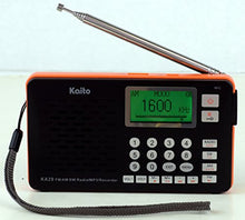 Load image into Gallery viewer, Kaito Ka29 All In One World Receiver, With Recorder, Am Fm Sw Radio And Mp3 Player(Black)
