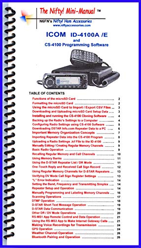 Nifty Accessories Mini-Manual for The Icom ID-4100