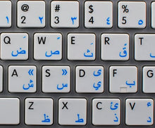 Load image into Gallery viewer, Apple NS Arabic - English Non-Transparent Keyboard Labels White Background for Desktop, Laptop and Notebook
