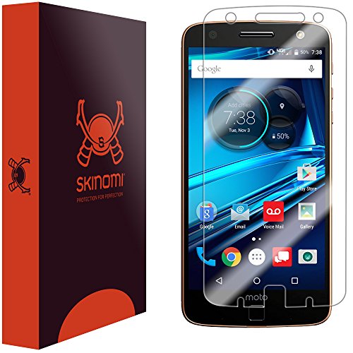 Skinomi Screen Protector Compatible with Moto Z Force Droid (Verizon Droid Edition) Clear TechSkin TPU Anti-Bubble HD Film