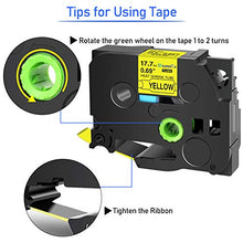 Load image into Gallery viewer, USUPERINK 1 Pack Compatible for Brother HSe-641 HSe641 HS-641 HS641 Black on Yellow (17.7mm 0.69&#39;&#39;x 1.5m 4.92ft) Heat Shrink Tube Tape use in PT-D400 PT-D600 PT-E300 PT-E500 P710BT Label Maker
