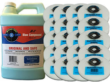Load image into Gallery viewer, JFJ Polish Compound #1 Blue Gallon with 20 JFJ Easy Pro Buffing Pads
