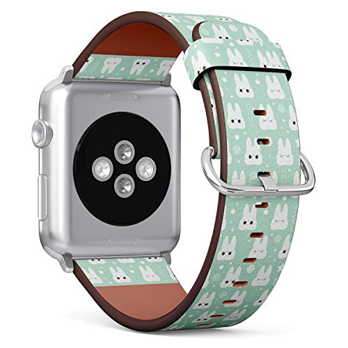 Compatible with Small Apple Watch 38mm, 40mm, 41mm (All Series) Leather Watch Wrist Band Strap Bracelet with Adapters (Teeth Dentistry Health Care Cute)