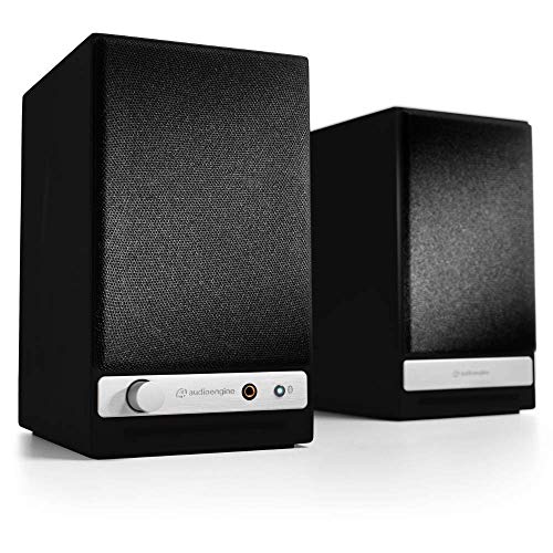 Audioengine HD3 Wireless Speaker | Desktop Monitor Speakers | Home Music System aptX HD Bluetooth, 60W Powered Bookshelf Stereo Speakers, AUX Audio, USB, RCA Inputs/Outputs, 24-bit DAC (Black)