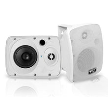 Load image into Gallery viewer, Outdoor Waterproof Wireless Bluetooth Speaker - 5.25 Inch Pair 2-Way Weatherproof Wall/Ceiling Mounted Dual Speakers w/Heavy Duty Grill, Universal Mount, Patio, Indoor Use - Pyle PDWR54BTW (White)
