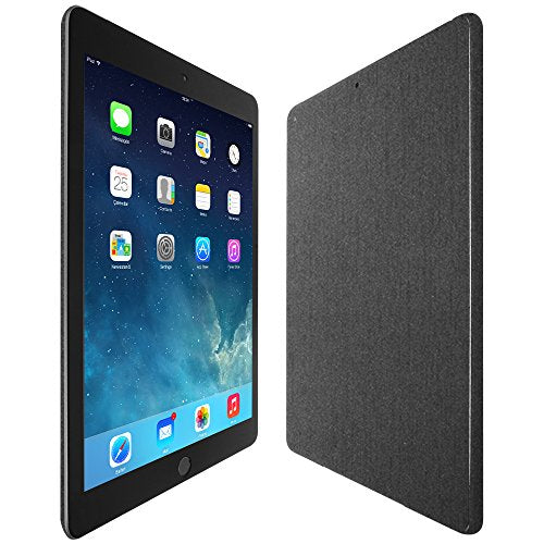 Skinomi Brushed Steel Full Body Skin Compatible with Apple iPad 9.7 inch (2018)(Full Coverage) TechSkin with Anti-Bubble Clear Film Screen Protector