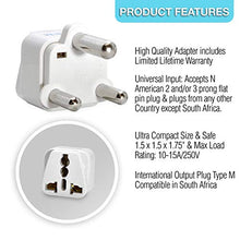 Load image into Gallery viewer, Ceptics South Africa Travel Plug Adapter (Type M) - 3 Pack [Grounded &amp; Universal] (GP-10L-3PK)
