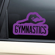 Load image into Gallery viewer, Gymnastics Vinyl Decal Laptop Car Truck Bumper Window Sticker - Purple
