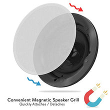 Load image into Gallery viewer, Ceiling and Wall Mount Speaker - 8 2-Way 70V Audio Stereo Sound Subwoofer Sound with Dome Tweeter, 600 Watts, in-Wall &amp; in-Ceiling Flush Mount for Home Surround System - Pyle PDIC8LT (White)
