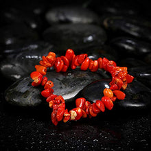 Load image into Gallery viewer, Greendou Fashion Jewelry Carnelian Natural Stone Gemstone Stretchy Chip Bracelet
