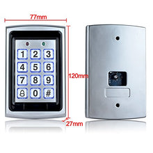 Load image into Gallery viewer, HFeng 125KHz RFID Metal Access Control Keypad Standalone Access Controller EM Card Reader for Door Lock System WG26 Output
