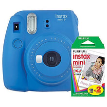 Load image into Gallery viewer, Fujifilm Instax Mini 9 Instant Camera (Cobalt Blue) with Film Twin Pack Bundle (2 Items)
