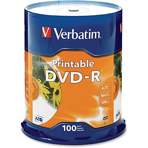 VER95153 - Verbatim DVD Recordable Media - DVD-R - 16x - 4.70 GB - 100 Pack