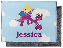 Load image into Gallery viewer, YouCustomizeIt Girl Flying on a Dragon Microfiber Screen Cleaner (Personalized)
