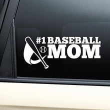 Load image into Gallery viewer, #1 Baseball Mom Vinyl Decal Laptop Car Truck Bumper Window Sticker
