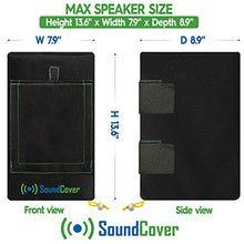 Load image into Gallery viewer, 2 Heavy Duty Waterproof UV Protection Speaker Covers Bags for Outdoor Speakers with Sound Flap - Yamaha NS-AW294, Definitive Technology AW 5500, Polk Atrium 6, Yamaha NS-AW350 &amp; Bose 251 (Black)
