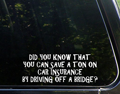 Sweet Tea Decals Did You Know That You Can Save A Ton On Car Insurance by Driving Off A Bridge - 9
