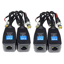Load image into Gallery viewer, Passive Power Video Audio Balun Connector with RJ45 UTP CAT5 Data Transmitter BNC for HD Camera 2 Pairs
