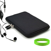 Load image into Gallery viewer, VG Barnes &amp; Noble Nook Tablet Accessories Kit, Bundle Includes Black Hard Case + Compatible NookTablet Earbud Earphones with Microphone + Vangoddy Live Laugh Love Wrist Band!!!
