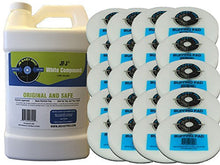 Load image into Gallery viewer, JFJ Polish Compound #2 White Gallon with 20 JFJ Easy Pro Buffing Pads
