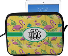 Load image into Gallery viewer, Pink Flamingo Tablet Case/Sleeve - Large (Personalized)
