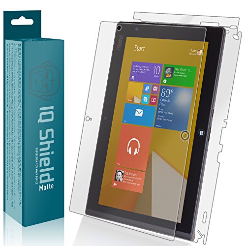 IQ Shield Matte Full Body Skin Compatible with Lenovo ThinkPad Tablet 2 + Anti-Glare (Full Coverage) Screen Protector and Anti-Bubble Film