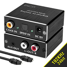 Load image into Gallery viewer, Digital To Analog Audio Converter, Roofull 192 Khz Dac Digital Coaxial And Optical (Toslink/Spdif) To
