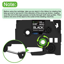 Load image into Gallery viewer, Buyalot Compatible Label Tape Replacement for Brother Ptouch Label Maker Tape, TZe-355 24mm 1 Inch Standard Laminated White on Black Compatible with Brother Ptouch PTD600 PTP700 PT2300, 2-Pack
