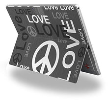 Load image into Gallery viewer, Love and Peace Gray - Decal Style Vinyl Skin fits Microsoft Surface Pro 4 (Surface NOT Included)
