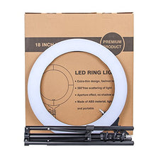 Load image into Gallery viewer, 18 inch ZOMEI Camera Photo Video Lighting Kit: 48 centimeters Outer 55W 5500K Dimmable LED Ring Light, Light Stand, Phone Holder for Smartphone, Youtube, Vine Self-Portrait Video Shooting
