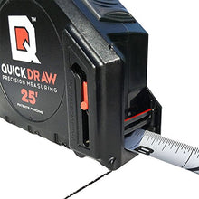 Load image into Gallery viewer, QUICKDRAW DIY Self Marking 25&#39; Foot Tape Measure - 1st Measuring Tape with a Built in Pencil - Best Steel Tape - Power Locking Tape Ruler
