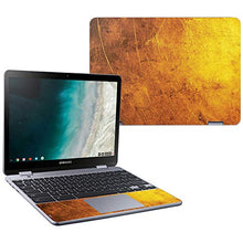Load image into Gallery viewer, MightySkins Skin Compatible with Samsung Chromebook Plus LTE (2018) - Textured Gold | Protective, Durable, and Unique Vinyl wrap Cover | Easy to Apply, Remove, and Change Styles | Made in The USA
