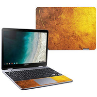 MightySkins Skin Compatible with Samsung Chromebook Plus LTE (2018) - Textured Gold | Protective, Durable, and Unique Vinyl wrap Cover | Easy to Apply, Remove, and Change Styles | Made in The USA