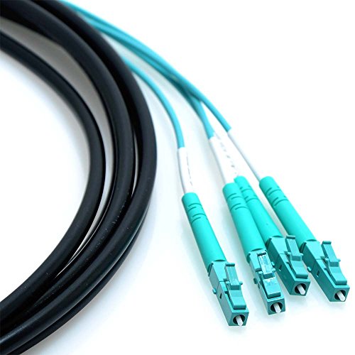 50Force 30m LC/LC 4-Strand OM3 Multimode 50/125 10GB Indoor/Outdoor Plenum Rated Fiber Cable with 18