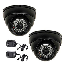 Load image into Gallery viewer, VideoSecu 700TVL Outdoor Dome Security Cameras 2 Pack 1/3&quot; Sony Effio CCD Built-in IR Infrared Day Night Vision 3.6mm Lens Wide Angle for DVR CCTV Home Surveillance System with Power Supplies AC4
