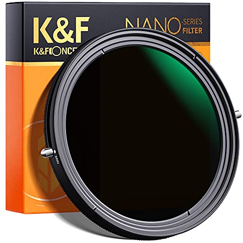 K&F Concept 72mm Variable Fader ND2-ND32 ND Filter and CPL Circular Polarizing Filter 2 in 1 for Camera Lens No X Spot Weather Sealed