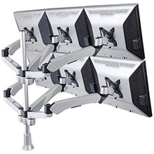 Load image into Gallery viewer, Cotytech Six Monitor Desk Mount Spring Arm Quick Release with Clamp Base (DM-C6SA7-C)
