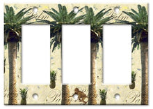 Load image into Gallery viewer, Art Plates - Palm Tree Switch Plate - Triple Rocker
