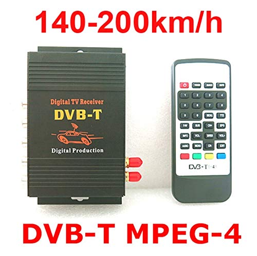 Amzparts DVB-T Car 140-200km/h HD MPEG-4 Two Chip Tuner Two Antenna DVB T Car Digital TV Tuner Receiver Set TOP Box