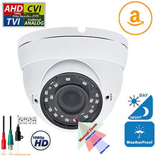 Load image into Gallery viewer, Evertech 10 pcs Full HD 1080p Indoor Outdoor Dome Security Camera 4-in1 HD-CVI/TVI/AHD/Analog Night Vision 2.8mm-12mm Manual Zoom Lens White Metal Housing CCTV Camera
