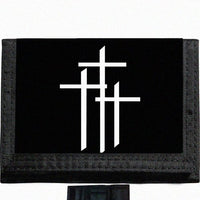 3 crosses trinity Black TriFold Nylon Wallet Great Gift Idea