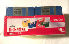 Load image into Gallery viewer, imation 50 ct Rainbow Diskettes IBM 2HD 1.44MB (Discontinued)
