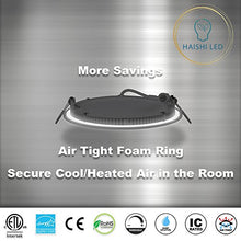 Load image into Gallery viewer, HAISHI 4-Inch 9W 120V Recessed Ultra Thin Ceiling LED Downlight Air Tight Retrofit Slim IC Rated ETL Energy Star 750 Lumens 3000K
