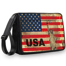 Load image into Gallery viewer, Luxburg Luxury Design 15-Inch Shoulder Strap Messenger Bag for Laptop/Notebook - USA Flag
